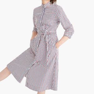 NWT J. Crew Red, White & Blue Shirt Dress
